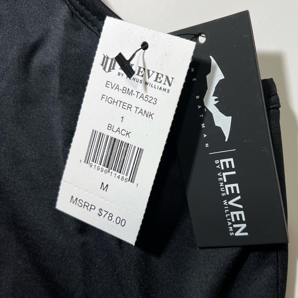 EleVen By Venus Williams | Batman Fighter Tennis Pickleball Tank Top Black | M - Picture 8 of 9